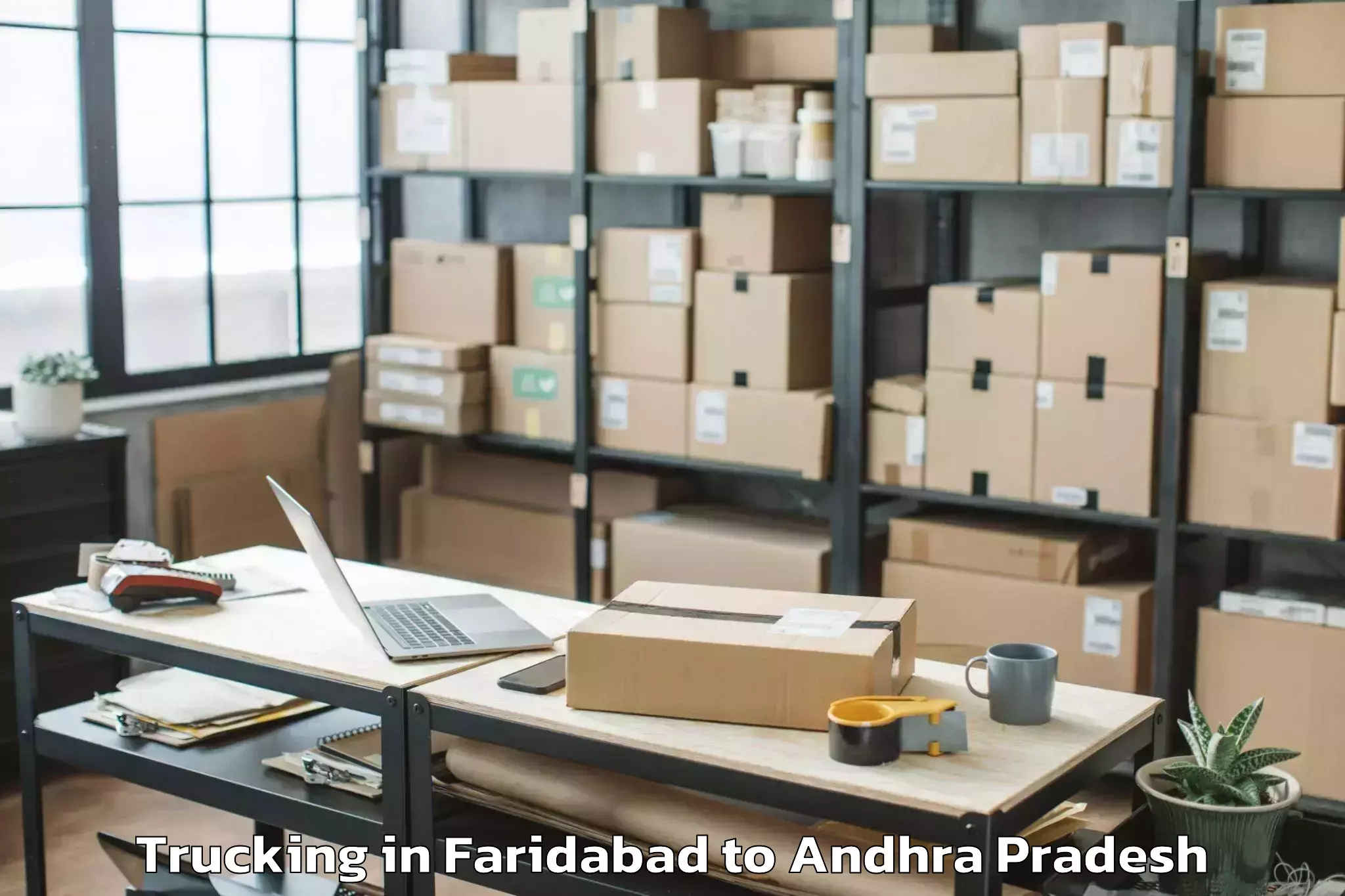 Leading Faridabad to Nekarikallu Trucking Provider